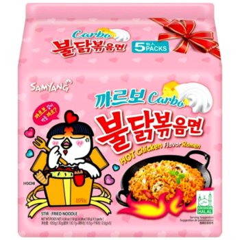 Samyang, makaron ramyun o smaku ostrego kurczaka a la carbonara, 5 x 130g - Samyang