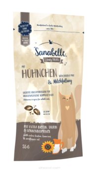 Sanabelle Crispies Kurczak i mleko 55g, Przysmak Dla Kota - Bosch