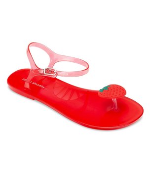Sandałki damskie, Ideal Shoes K-3700, czerwone, rozmiar 41 - IDEAL SHOES
