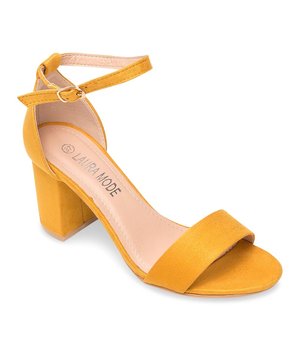 Sandałki damskie, Laura Mode QL-81, żółte, rozmiar 39 - LAURA MODE
