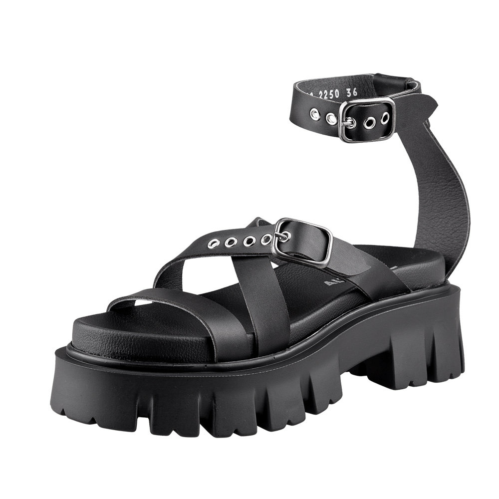 sandały damskie ALTERCORE czarne (RICCA VEGAN BLACK)-38