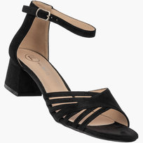Sandały Damskie Buty Eleganckie Na Słupku Skórzana Wkładka Czarne FILIPPO 37 FILIPPO