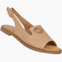 Sandały Damskie Ekoskóra Buty Eleganckie Płaski Obcas Beżowe Filippo 37 FILIPPO