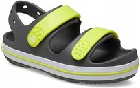 SANDAŁY DZIECIĘCE CROCS SANDAŁKI KLAPKI SZARY LIMONKOWY SANDAŁKI R. 33-34 Crocs
