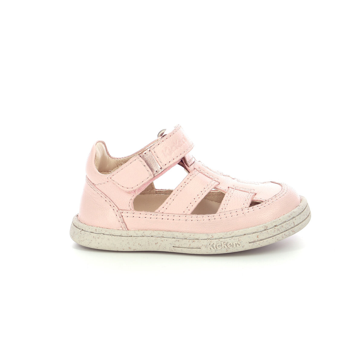 Cuir Véritable Kickers Tractus - Sandale Mixte Enfant - Cuir - Semelle Caoutchouc - Fermeture Scratch Kickers Sandales Garcon