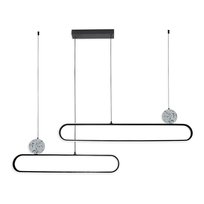 Sanico Goldlux lampa wisząca LED FLORENTYNA 48W 4000K czarna biały kamień IP20 - 333896