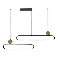 Sanico Goldlux lampa wisząca LED FLORENTYNA 48W 4000K czarna trawertyn IP20 - 333889