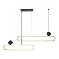 Sanico Goldlux lampa wisząca LED FLORENTYNA 48W 4000K złota czarny kamień IP20 - 333902