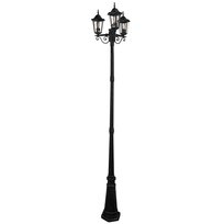 Sanico Goldlux LIGURIA 250 3xE27 lampa ogrodowa stojąca wysoka czarna IP43 - 313423