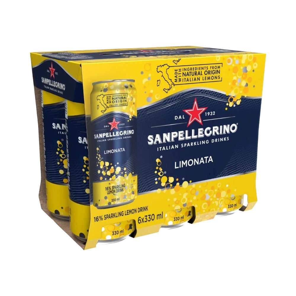 SANPELLEGRINO NATURALI LIMONATA NAPÓJ GAZOWANY ZGRZEWKA 330ML X 6SZT ...