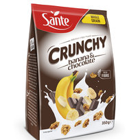 Sante crunchy płatki bananowe z czekoladą 350g