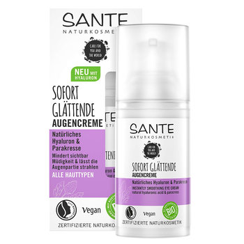 Sante Instant Smoothing, Błyskawicznie Wygładzający Hialuronowy Krem Pod Oczy Z Parakressem, 15ml - SANTE