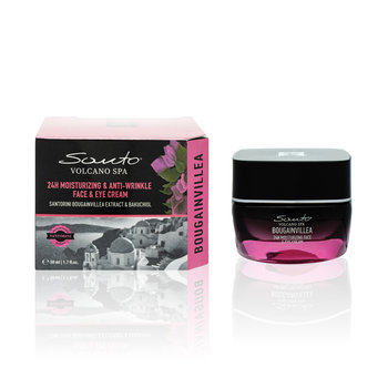 Santo Volcano Spa, Nawilżający krem do twarzy i pod oczy, Bougainvillea, 50 ml - Santo Volcano Spa