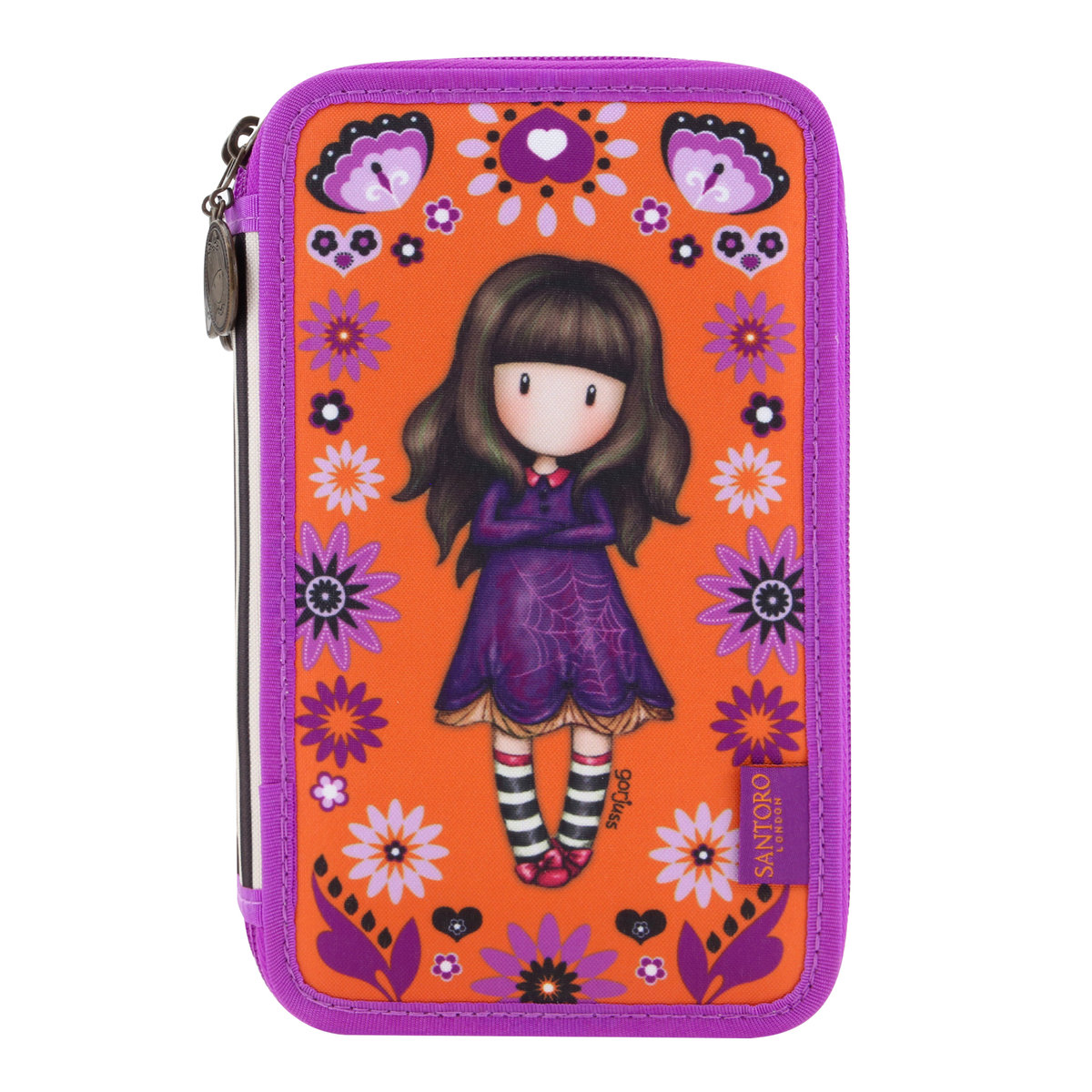 Santoro, Gorjuss, potrójny piórnik z wyposażeniem, Cobwebs Santoro