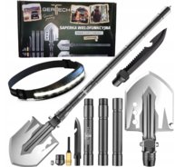 Saperka Wielofunkcyjna Survival Łopata Taktyczna Gertech + Latarka