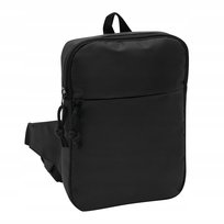 Saszetka męska nerka na ramię czarna torba do pracy i miasta