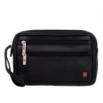 Saszetka Męska Skórzana Dwie Komory Albatross Czarna