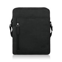 Saszetka męska skórzana na ramię czarna listonoszka vintage T-119-HBL