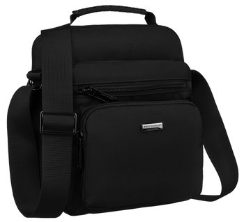 Saszetka męska torebka listonoszka na ramię czarna sportowa lekka szeroki pasek PETERSON - Peterson