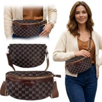 Saszetka Nerka Damska Torebka Listonoszka Na Ramię Torba Crossbody Brązowa Imiti