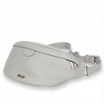 Saszetka Skórzana Vezze Pancia Jasno Szara