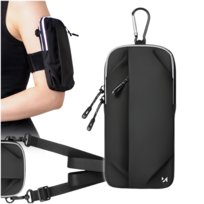 Saszetka Wozinsky WSDB-B armband opaska na ramię na telefon do biegania - czarna