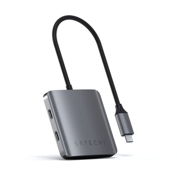 Satechi 4-Port Usb-C Hub - Poczwórny Adapter 4W1, Ciemnoszary - Satechi