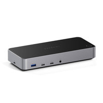 SATECHI Potrójna stacja dokująca 4K, USB-C 13 w 1, zasilanie 100 W, 2 porty DisplayPort, 3 portami HDMI, 4 portami USB-C, USB-A, Gigabit Ethernet i gniazdem audio Do MacBooka i systemu Windows