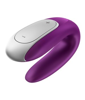 Satisfyer, Double Fun Partner Vibrator, Wibrator dla par sterowany aplikacją Violet - Satisfyer
