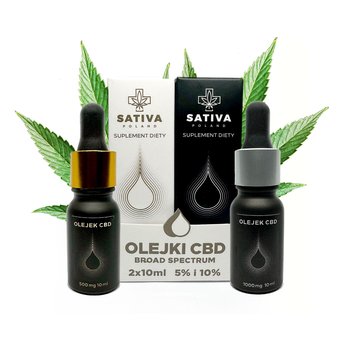 Sativa Poland, Olejki Cbd Zestaw 2x10ml 5+10% Cbd - Sativa Poland