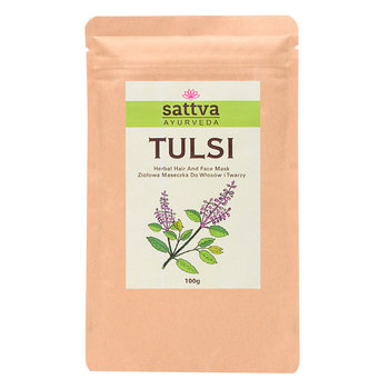 Sattva Ayurveda, Ziołowa Maseczka w Proszku Do Twarzy i Włosów, Tulsi, 100 g  - Sattva