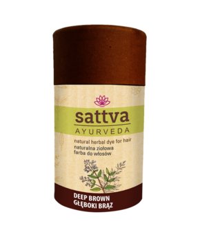 Sattva, Natural Herbal Dye for Hair naturalna ziołowa farba do włosów Deep Brown 150g - Sattva