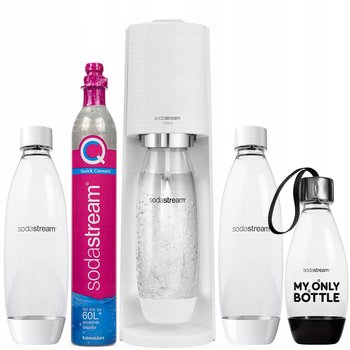 SATURATOR DO GAZOWANIA WODY SODASTREAM TERRA BIAŁY + 3 BUTELKI + NABÓJ - SodaStream