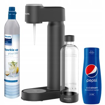 Saturator do wody PHILIPS ADD4901BK czarny + syrop Pepsi - Philips