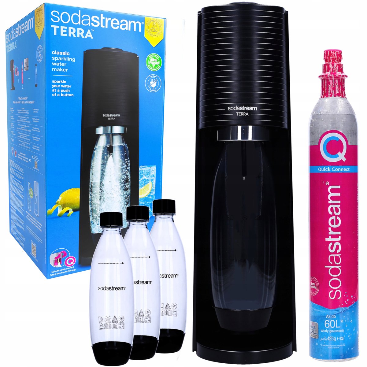 Saturator Do Wody Soda Stream Terra Zestaw Butelki SodaStream AGD