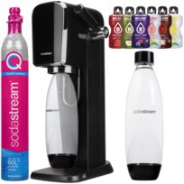 Saturator do wody SODASTREAM ART - czarny gazowanie CO2 butelka Quick Connect bez BPA zestaw z napojami Bolero bez cukru