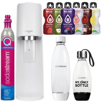 Saturator do wody SODASTREAM Terra - biały saturator z butelkami bez BPA napoje bez cukru Quick Connect - SodaStream