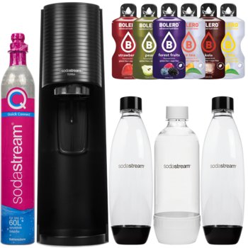 Saturator do wody SodaStream Terra Black 2 butelki + Butelka Sodastream Biała 1 litr  + bolero - SodaStream