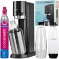 Saturator elektryczny SODASTREAM E-DUO, 2 szt. - Titan szklana i plastikowa butelka QuickConnect 3 poziomy gazowania zasilacz zestaw gazowana woda&nbsp;-&nbsp;SodaStream