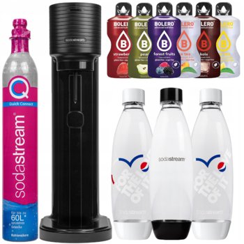 Saturator SodaStream Gaia Titan jedna butelka + 2x Butelka do Saturatora Sodastream Fuse Biała Pepsi - SodaStream