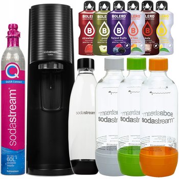 Saturator Sodastream Terra Black 1 butelka + 3 butelki PET kolorowe + bolero - SodaStream