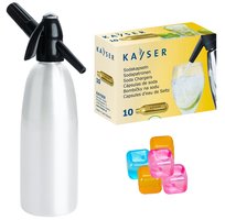 Saturator syfon do wody ART Quick Soda 1 l biały + 10 naboi + 5 kostek lodu
