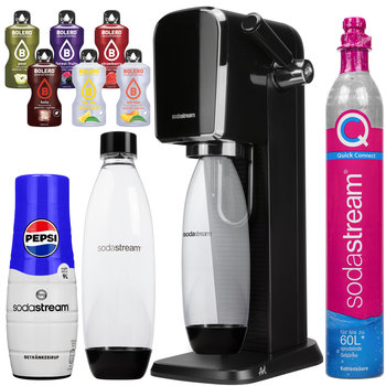 Saturator wody SODASTREAM ART - czarny saturator do gazowania, butelka BPA Free, syrop Pepsi, saszetki Bolero - SodaStream