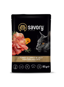 Savory Saszetka Dla Sterylizowanego Kota Z Indykiem I Marchewką W Galarecie 85G - Savory