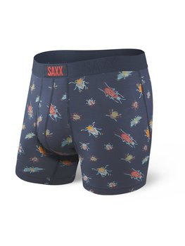 Saxx, Bokserki męskie, Ultra Boxer Brief Fly Navy Buggin, rozmiar S - SAXX