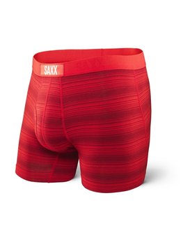 Saxx, Bokserki męskie, Ultra Boxer Fly Red Hot Ombre Stripe, rozmiar S - SAXX