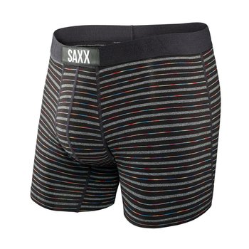 Saxx, Bokserki męskie, Vibe Boxer Brief Black Gradient Stripe, rozmiar L - SAXX