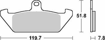 SBS KLOCKI HAMULCOWE KH120 CERAMIC 119 - SBS