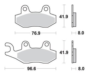 SBS KLOCKI HAMULCOWE KH135 KH214 OFF ROAD ZŁOTY 109 - SBS