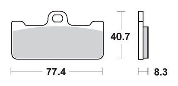 SBS KLOCKI HAMULCOWE KH218 RACING DUAL CARBON 174 - SBS